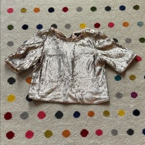 ✨ J.Crew Metallic Rose Gold Sequin Blouse ✨